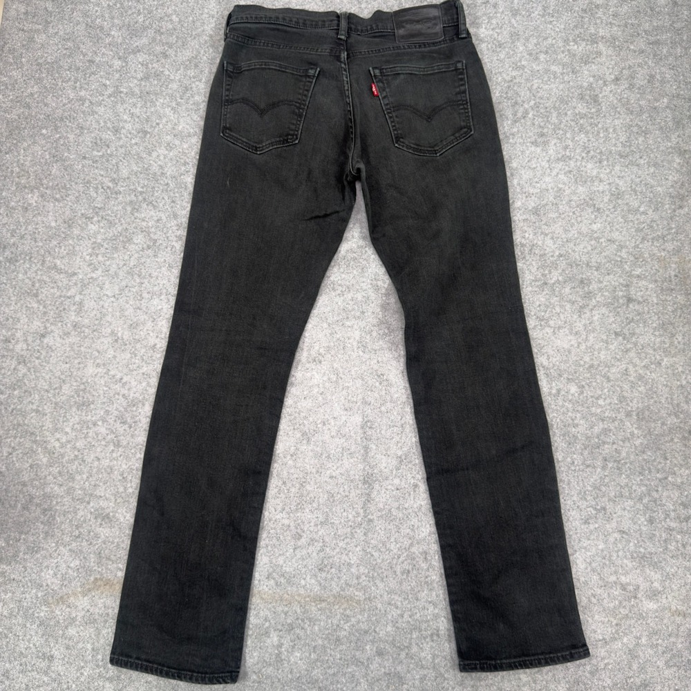 Levis 511 Slim Fit Jeans Mens 31x32 Faded Black Denim Pants 04511-2373 - Picture 3 of 10